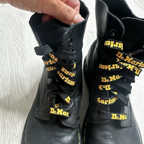Dr. Martens 1460 Women’s Size 7 Pascal Virginia Soft Black Leather Combat Boots - Picture 3 of 12